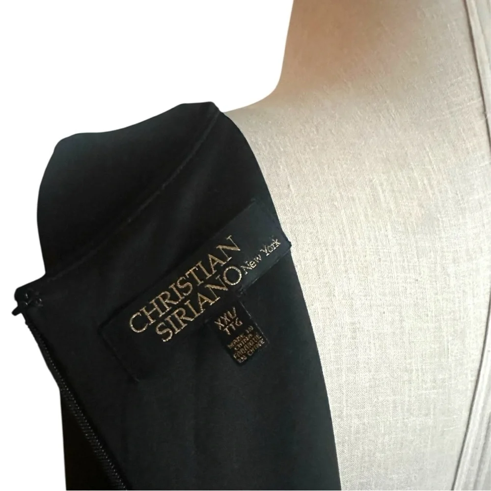 Christian Siriano Colorblock Sheath Dress NWT Black White Yellow Peach XXL - Picture 7 of 8